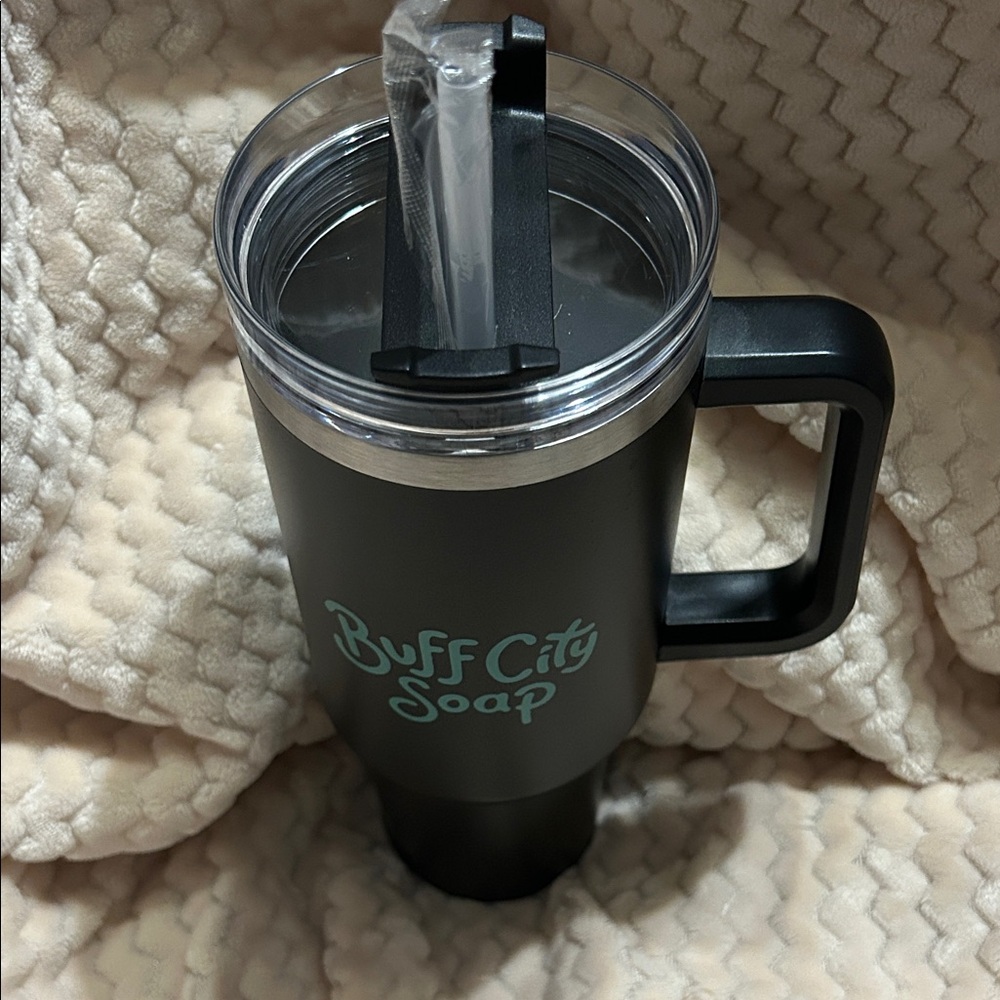 40 oz Buff City Soap Stainless Black Tumbler - Picture 3 of 7